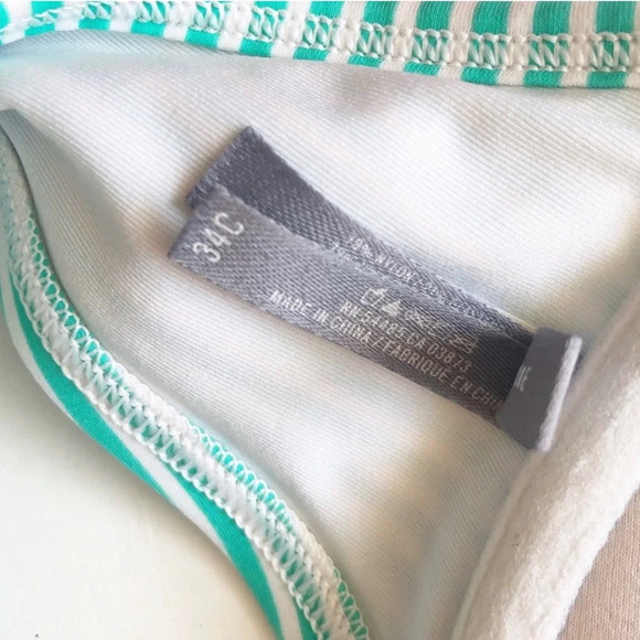 Aerie Striped Bikini Top Padded Size 34C - Picture 3 of 6